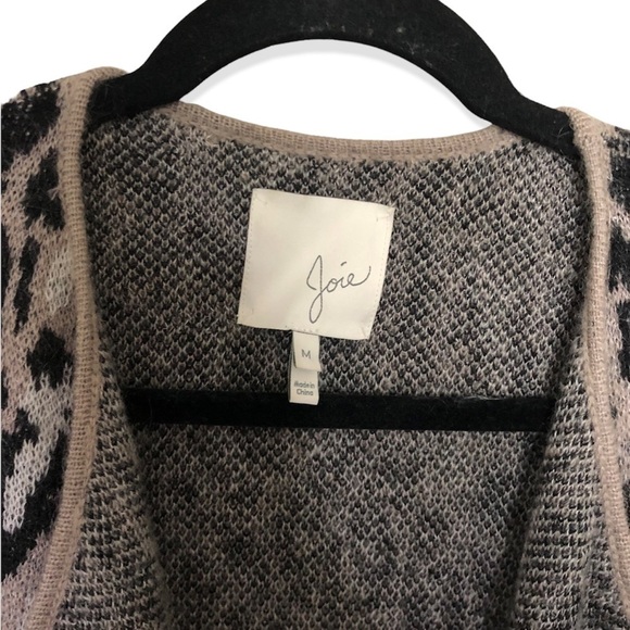 Joie Berit animal print wool blend cheetah cardigan - Picture 9 of 10